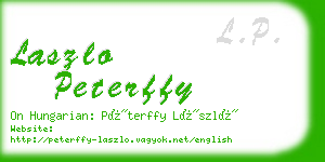 laszlo peterffy business card